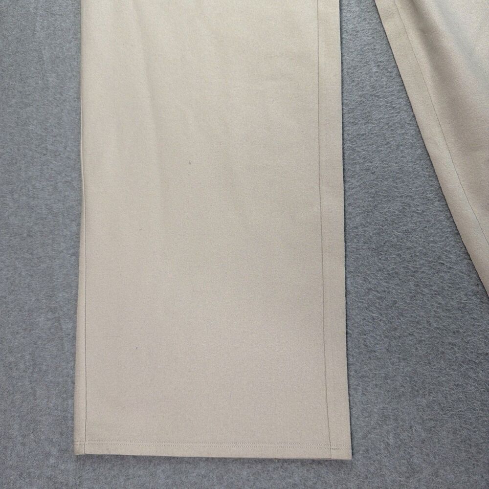 Eileen Fisher Wool Wide Leg Pants Large Ivory Elastic Waist Capsule Minimalist - Picture 4 of 16